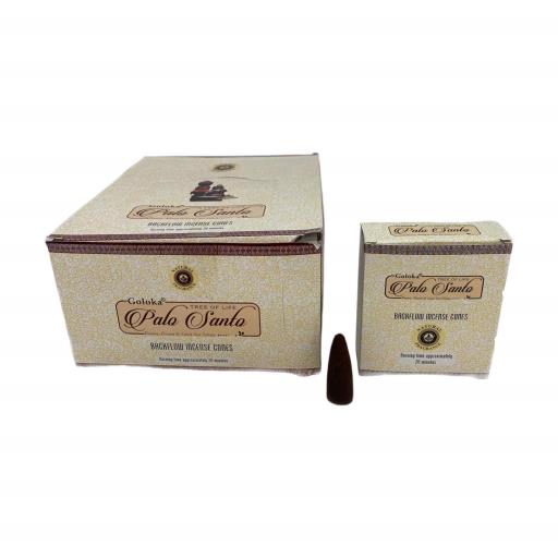 Goloka - Aid Charity while Enjoying Quality Palo Santo Backflow Incense Cones 120 Pcs 1.5