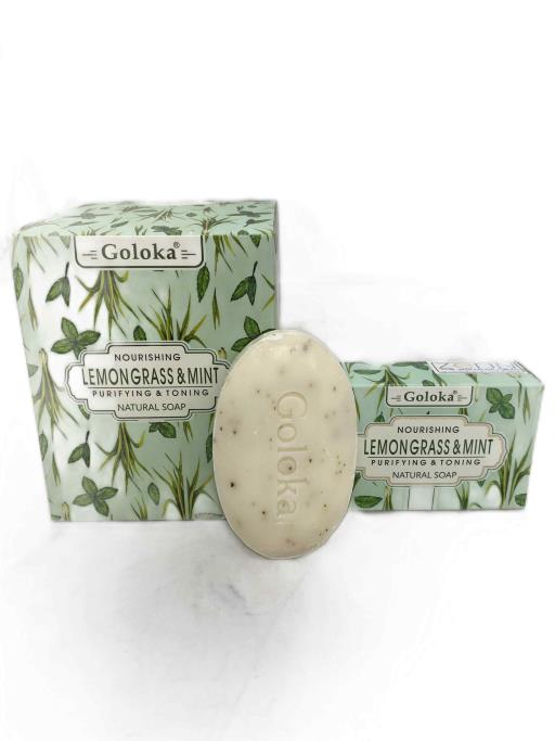 Goloka - Aid Charity while Enjoying Quality Lemongrass & Peppermint Natural Soap 75G 1 Soap Bar/ Inner Box