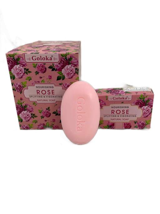 Goloka - Aid Charity while Enjoying Quality Rose Natural Soap 75G 1 Soap Bar/ Inner Box