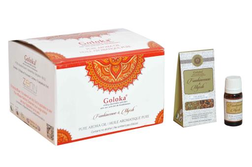 Goloka - Aid Charity while Enjoying Quality Frank & Myrrh Aroma Oil 10Ml 10Ml/ Bottle 12 Bottles/ Box