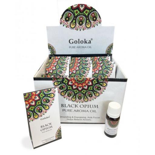 Goloka - Aid Charity while Enjoying Quality Black Opium Aroma Oil 10Ml 10Ml/ Bottle 12 Bottles/ Box