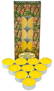 Goloka - Aid Charity while Enjoying Quality Nature'S Nest Tealight Candle 10 Tealight /Box With 3:30 Hours Burn Time.