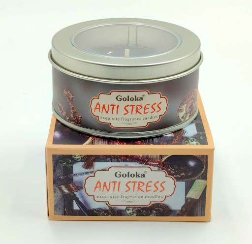 Goloka - Aid Charity while Enjoying Quality Anti Stress Travel Tin Candle 2.46Oz/ Tin With 6-10 Hour Burn Time