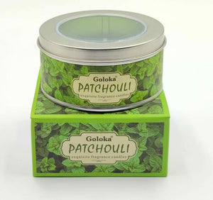 Goloka - Aid Charity while Enjoying Quality Patchouli Travel Tin Candle 2.46Oz/ Tin With 6-10 Hour Burn Time