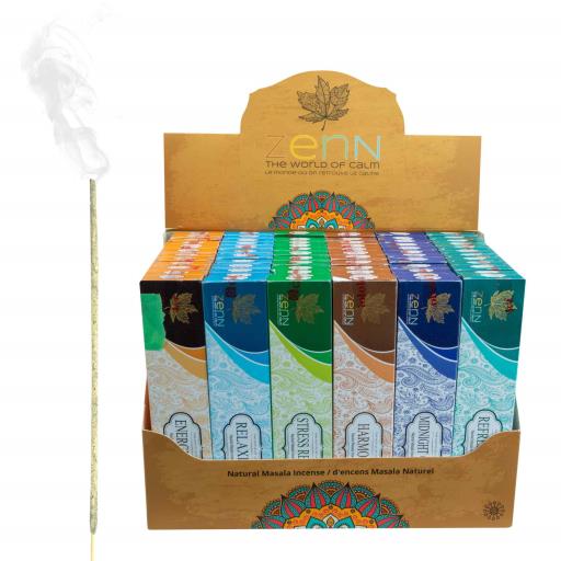 Goloka - Aid Charity while Enjoying Quality Zenn Aroma Series 6 Doz 15G Display 