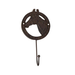 Western Flare Cast Iron Horse Single Hook 