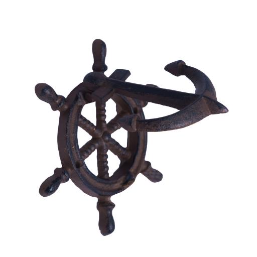 Blue Harbour Cast Iron Door Knocker Ship'S Wheel 