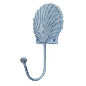 Blue Harbour Cast Iron Clothes Hanger Sea Shell White