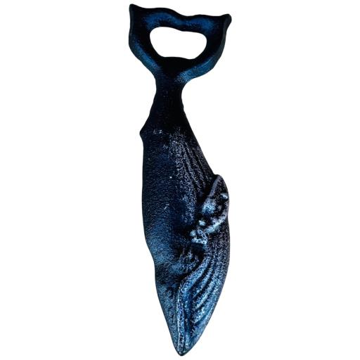 Blue Harbour Cast Iron Bottle Opener Whale Black & Silver