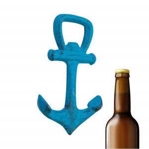 Blue Harbour Cast Iron Bottle Opener Anchor Blue 