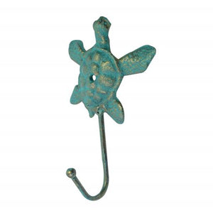 Blue Harbour Cast Iron Clothes Hanger Sea Turtle Dark Green