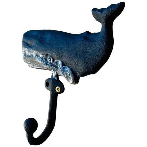 Blue Harbour Cast Iron Clothes Hanger Whale Black & Silver