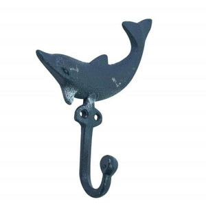 Blue Harbour Cast Iron Clothes Hanger Dolphin Navy Blue/Silver