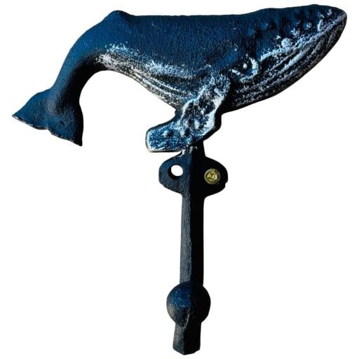 Blue Harbour Cast Iron Clothes Hanger Whale Black & Silver