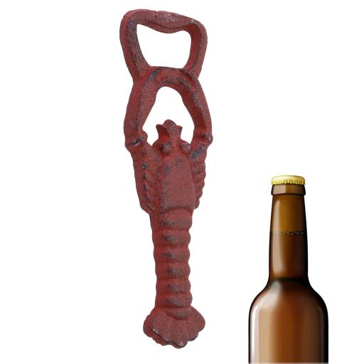 Blue Harbour Cast Iron Bottle Opener Lobster Red