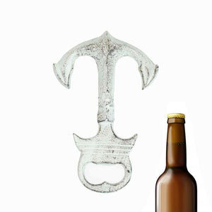 Blue Harbour Cast Iron Bottle Opener Anchor White