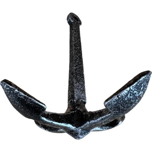 Blue Harbour Cast Iron Rusctic Metalic Black/Silver Four Pronged Anchor Replica For Nautical Decoration 