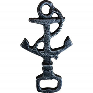 Blue Harbour Cast Iron Rustic Metallic Black/Silver Anchor With Rope Antique Bottle Opener 