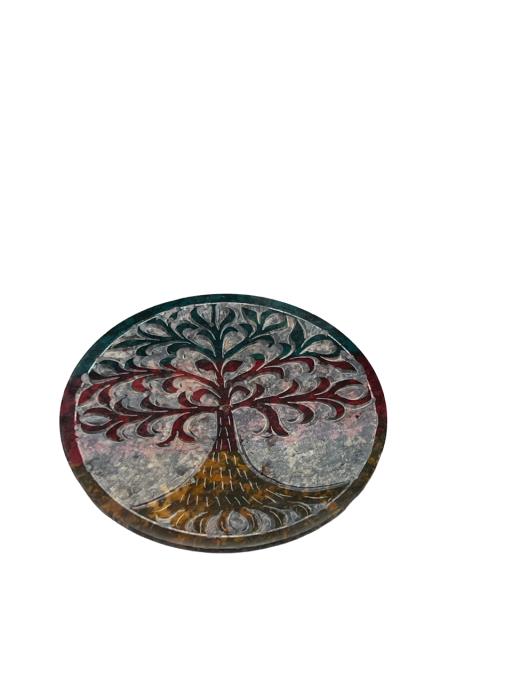 ZenN Round Ash Catcher Tree Of Life Multi Colour Natural Product Colour & Size May Vary