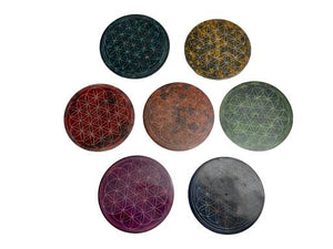 ZenN Ash Catcher Flower Of Life In Seven Chakra Colours Set/7 Purple Indigo Blue Green Yellow Orange Red Natural Produc