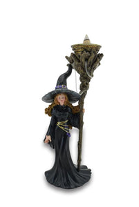 ZenN Backflow Incense Burner Standing Witch Black + Brown