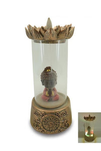 ZenN Backflow Incense Burner Baby Buddha  Led Bronze Oxidized