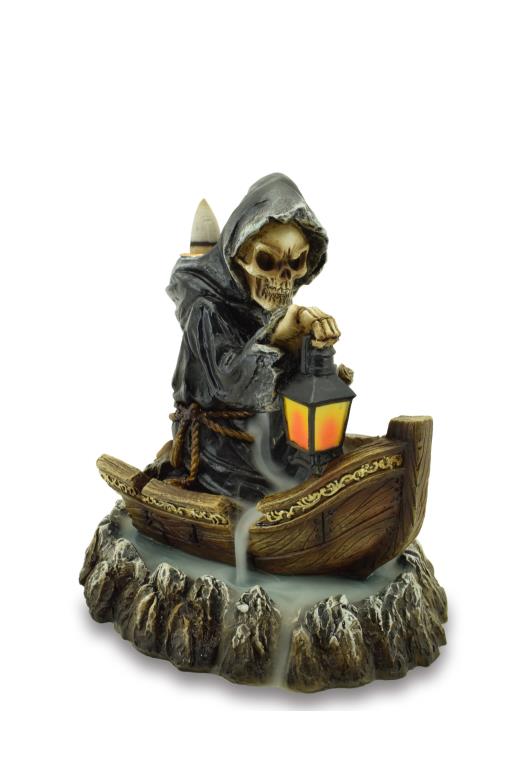 ZenN Backflow Incense Burner Reaper Brown + Silver + Gold + Orange