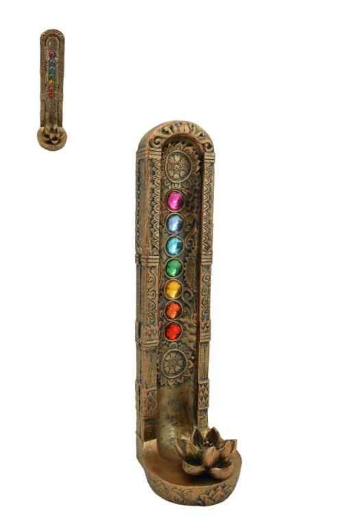 ZenN Tower Incense Burner Lotus With Seven Chakra 