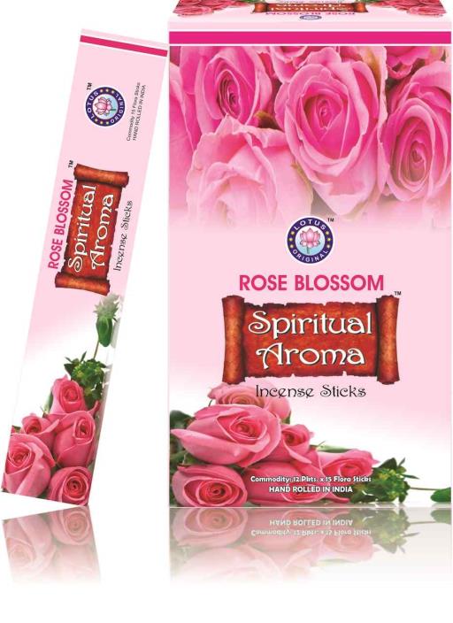 Miscellaneous Spiritual Aroma Rose Blossom Incense Sticks 15 Sticks/ Pack 12 Packs/ Box