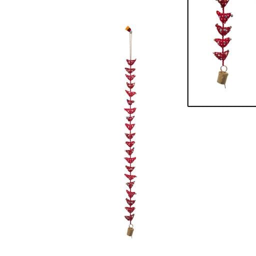 ZenN Wind Chimes 20 Birds Burgundy/Red 