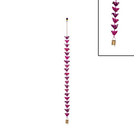 ZenN Wind Chimes 20 Birds Purple/Pink 