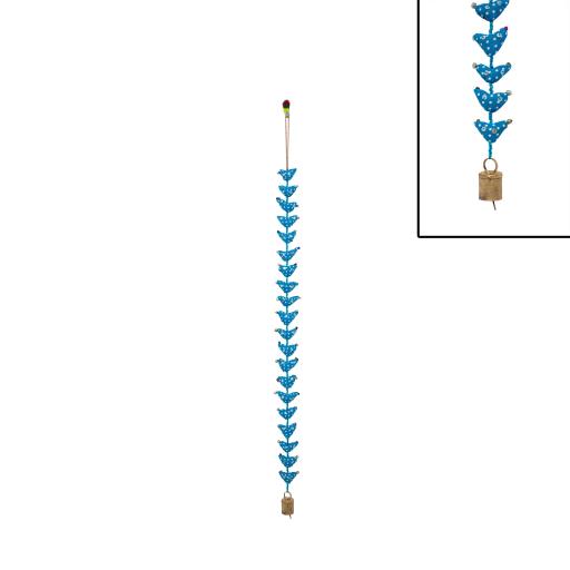 ZenN Wind Chimes 20 Birds Turquoise 