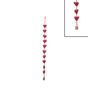 ZenN Wind Chimes 10 Hearts Red Burgundy Purple 