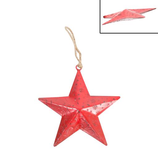 SeasonZ Hanging Star Red 