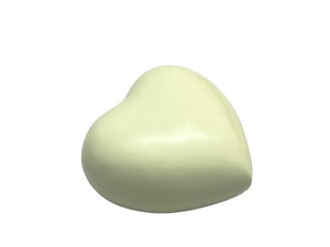 Near & Dear - Remembrance Cremation Urns Keepsake 3" Plain Heart W/ Black Pouch Bag White Paint