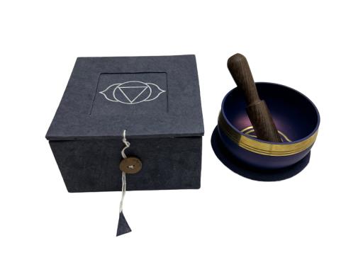 ZenN Third Eye Chakra (Ajna) Hand Carved Singing Bowl - 3