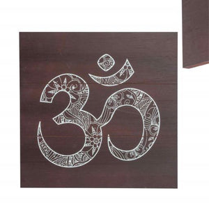 ZenN Green Earth New Age Plaque - Om Brown White