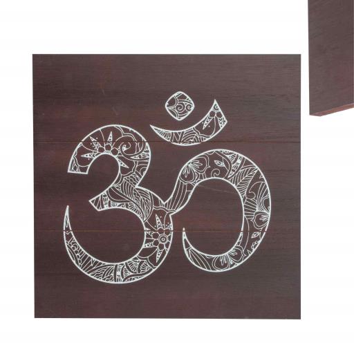 ZenN Green Earth New Age Plaque - Om Brown White