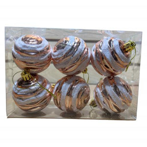 Christmas Christmas Balls With Disco Ball Pattern 6 In Box Gold White 