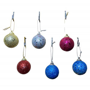 Christmas Christmas Balls 6 In Bag Red Silver Purple Gold Blue Green 6Pcs/Opp