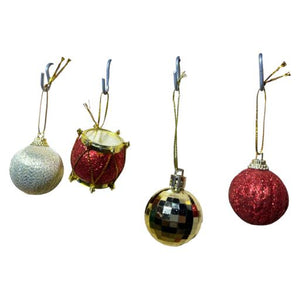 Christmas Christmas Balls With Beel Print 20 In BoxGold Red 20Pcs/Box