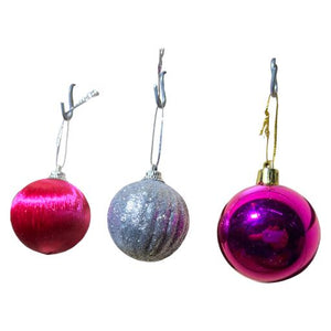 Christmas Christmas Balls With Bell Print 20 In BoxGold Red 20Pcs/Box