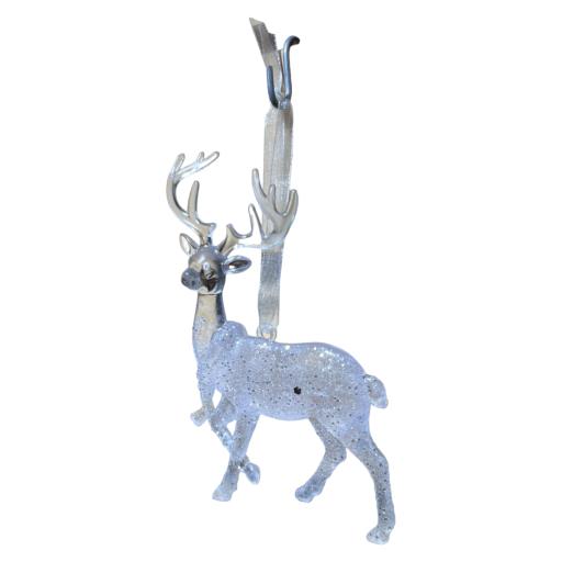 Christmas Reindeer Ornament ClearGold 1Pcs/Opp