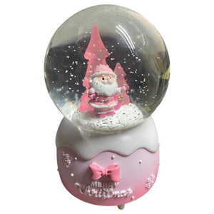 Christmas Christmas Snow GlobesSnow Man And Christmas Tree "Merry Christmas" Pink White 1Pcs/Box