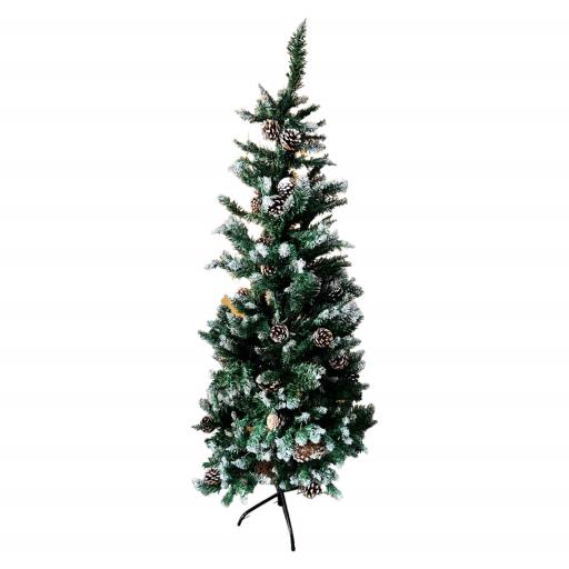 Christmas Christmas Tree With Pine Cone 4.9Ft Green Brown 