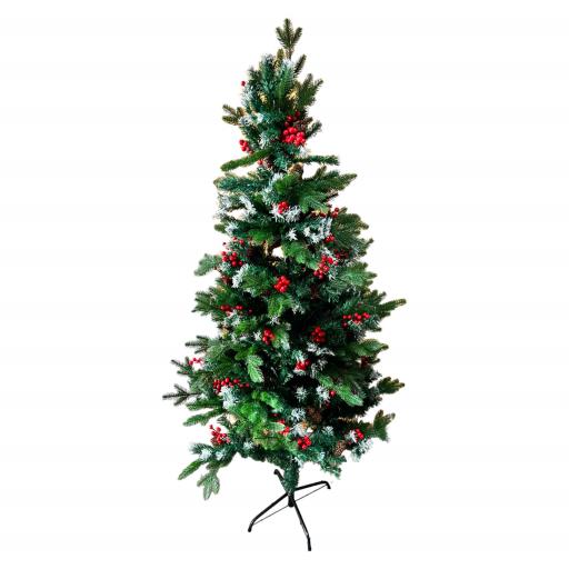 Christmas Christmas Tree 5.9Ft With Red Cherry Green WhiteRed 