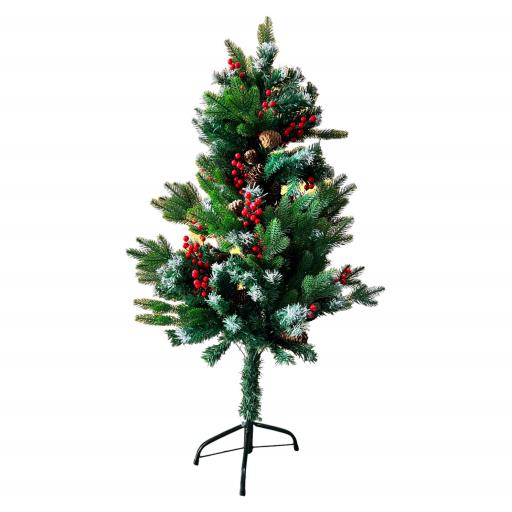 Christmas Christmas Tree 3.9Ft With Red Cherry Green WhiteRed 