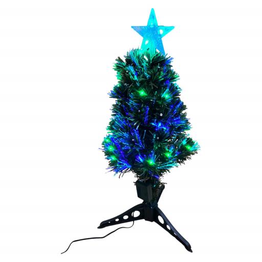 Christmas Christmas Tree Pre-Lit With Multi Color Led 1.9Ft 