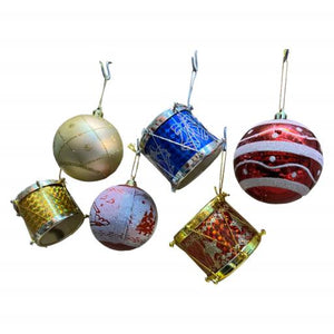 Christmas Christmas Ornaments Pack Of 6 Pink Purple Green BlueRed 