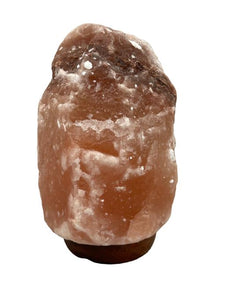 ZenN Himalayan Salt Lamp Natural Red With Wooden Base Wt. 2-4 Kg Ul Cerftied 2 Meter Long Cord With Dimmer 15 Watts Bulb